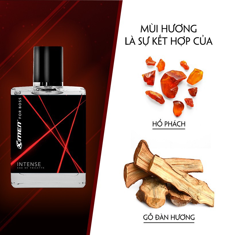 Nước hoa EDT X-Men for Boss Intense 49ml - Mùi hương trầm đầy nội lực