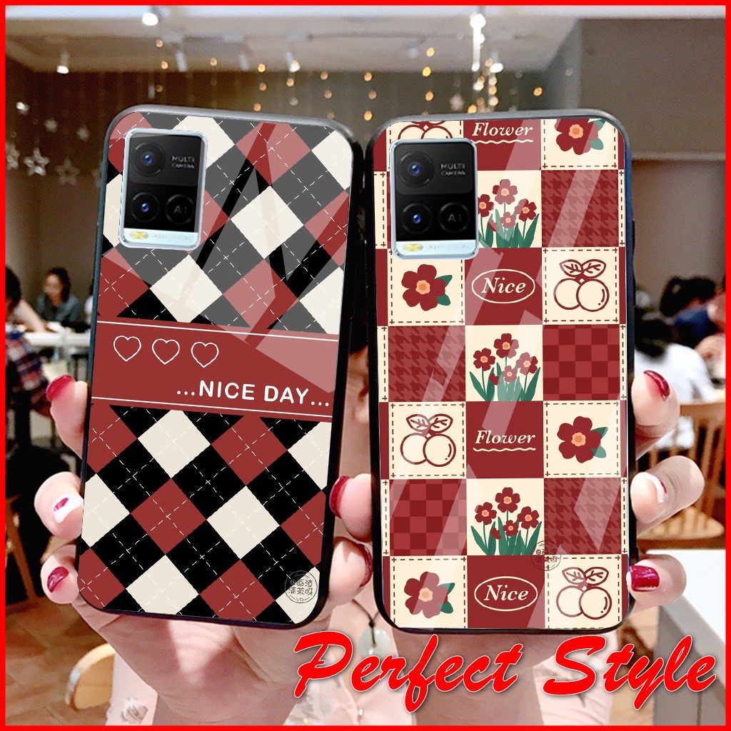 Ốp lưng Kẻ sọc phủ bóng Vivo Y15s y15 V23 Y20 Y20s Y20i Y21 Y21s y51 U10