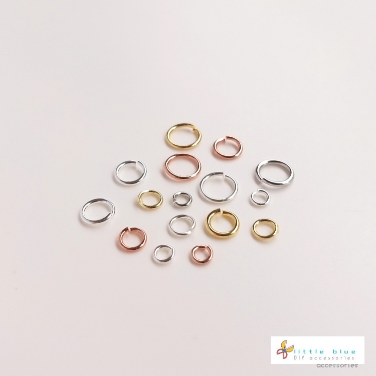 Nhẫn Hở Hình Chữ O Bằng Đồng Mạ Vàng Bạc 18K 50 Màu Tùy Chọn DIY