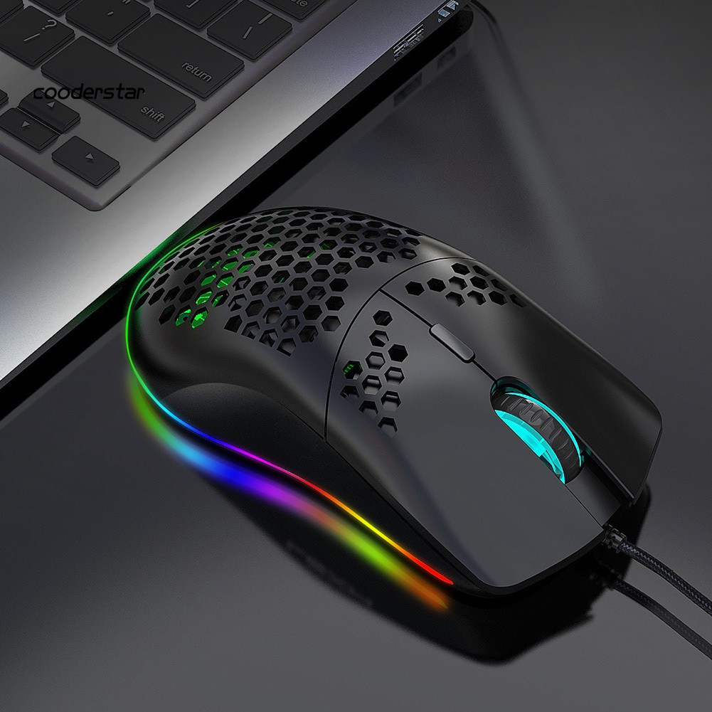 Chuột Chơi Game Hình Tổ Ong Có Dây Và Đèn Led Rgb