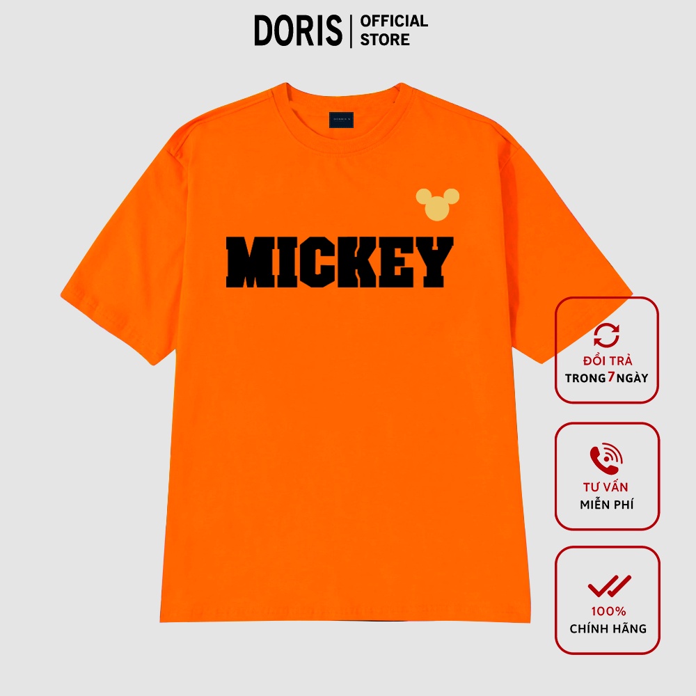 [Mã DORRT8250 giảm 250k] Áo thun MICKEY N091 chất liệu cotton 100% áo phông form rộng DORRIS N