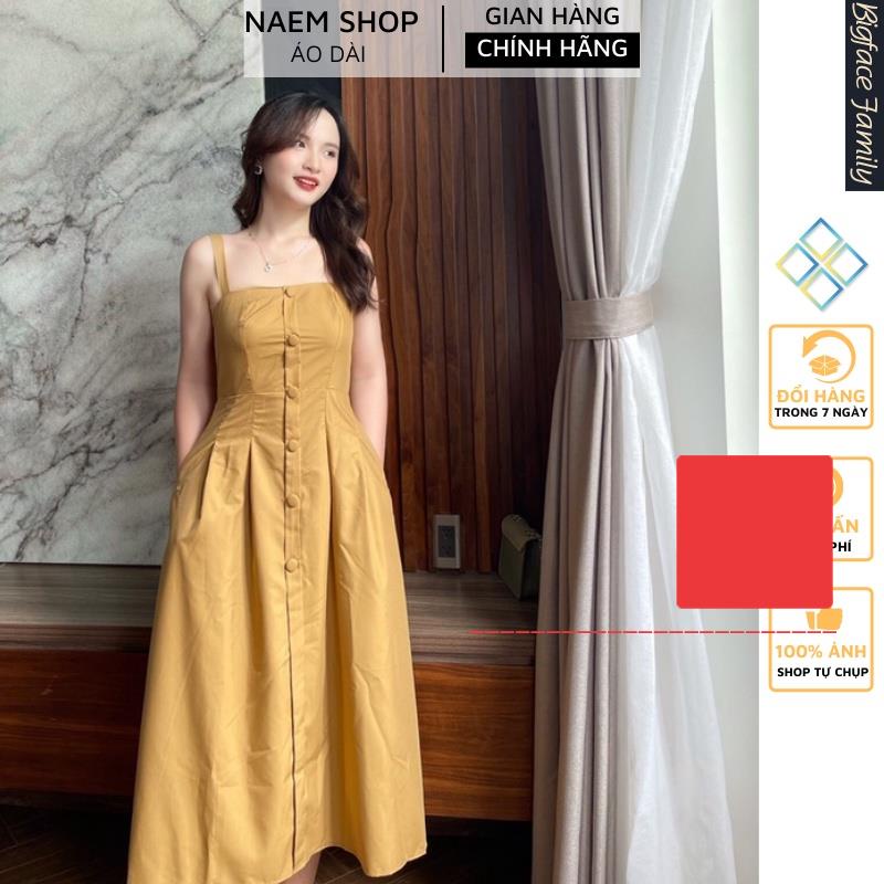 Đầm nữ 2 dây dáng dài sang chảnh mặc đi làm,đi chơi cực xinh, Váy hai dây thiết kế NAEM