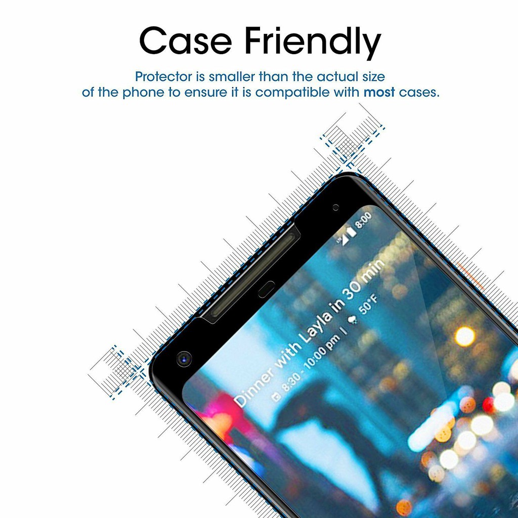 [Cong 3D] Kính Cường Lực Google Pixel 2 XL Full Màn Keo Viền