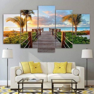Bộ 5 tranh treo tường Tráng Gương Cầu tình yêu 1 cỡ 90x150cm