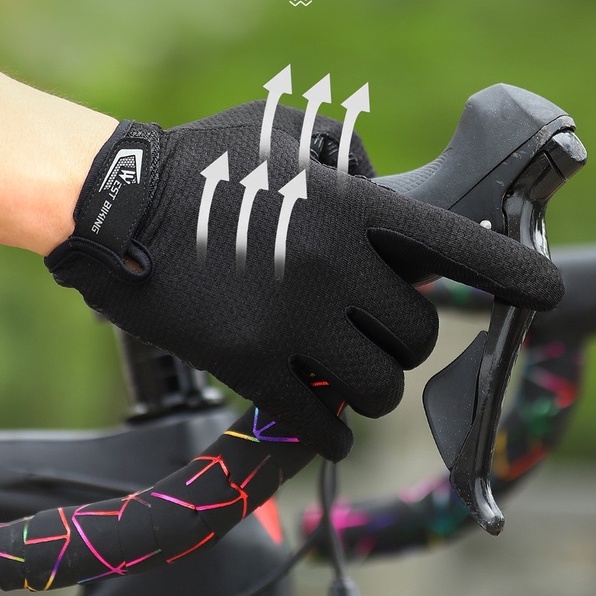 WEST BIKING găng tay đi xe máy găng tay unisex chống nắng thoáng khí hoạt động ngoài trời