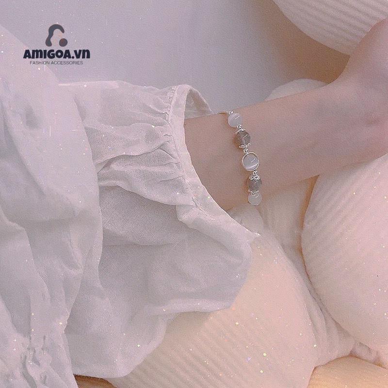 ✨✨Vòng Tay Đá Mặt Trăng Pha Lê Cho Cặp Đôi / Bạn Thân Phong Cách Pixiu Cổ Điển
