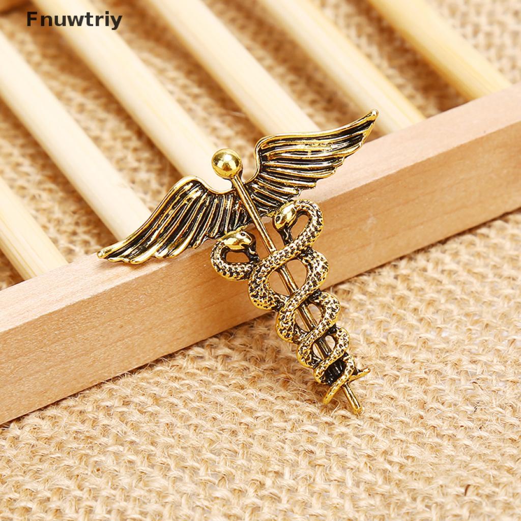 Fnuwtriy Fashion Retro Angel Wings Men Badge Pin Snake Brooches Lapel Medal Decoration VN