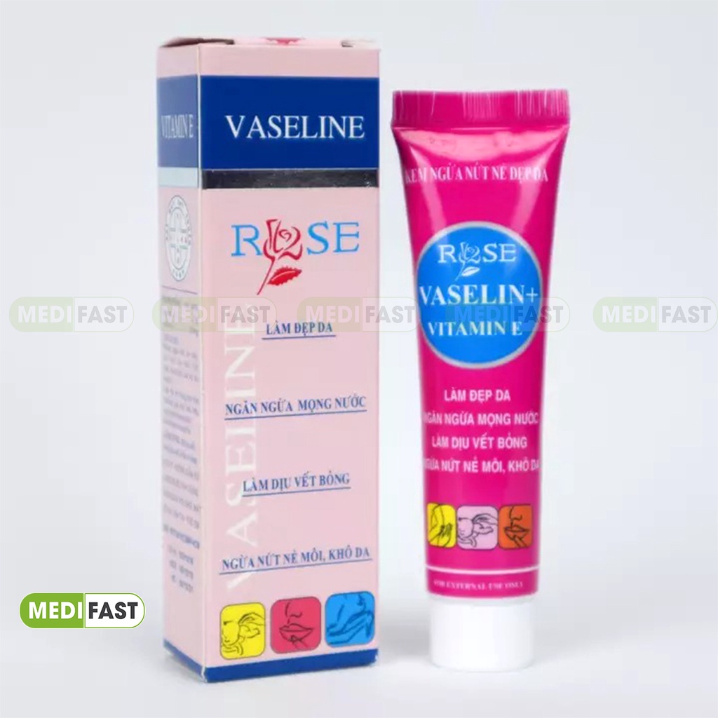 Vaseline Rose làm đẹp da - Ngăn ngừa nứt nẻ, khô da - Làm dịu vết bỏng