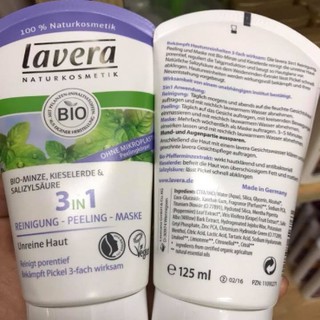 Sữa rửa mặt 3 in 1 hữu cơ Lavera