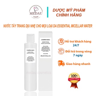 Nước tẩy trang dịu nhẹ Essential Micellar Water Comfort Zone. Nước tẩy trang dịu nhẹ cho toàn mặt và mắt môi.