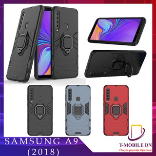 Ốp lưng Samsung A9 2018, Ốp iron man chống sốc kèm nhẫn iring chống xem video cho Samsung A9 2018