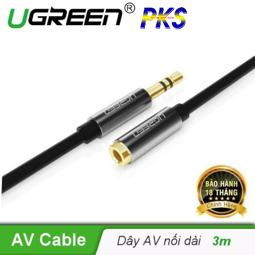 Dây AV nối dài 3.5mm đầu mạ Gold dài 3m UGREEN 10595 - UGREEN 10595