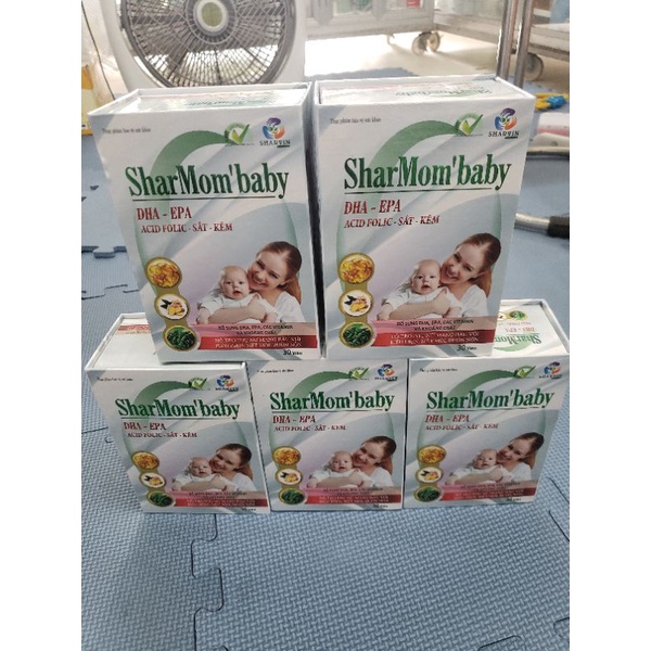 Sharmom baby uống bổ bầu, vitamin bổ bầu hộp 30 viên