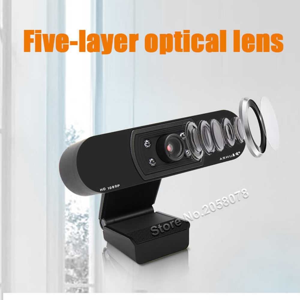 Webcam Ashu Hd 1080P toàn diện kèm micro cho máy tính | BigBuy360 - bigbuy360.vn