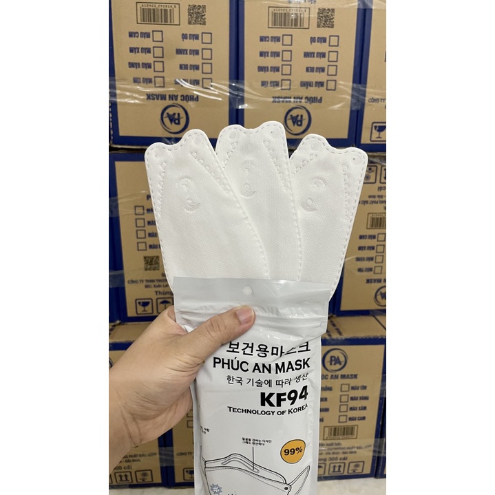 [Hàng cao cấp ] SÉT 50 Khẩu trang 4 lớp KF94 Phúc An kháng khuẩn chống bụi đạt tiêu chuẩn N95