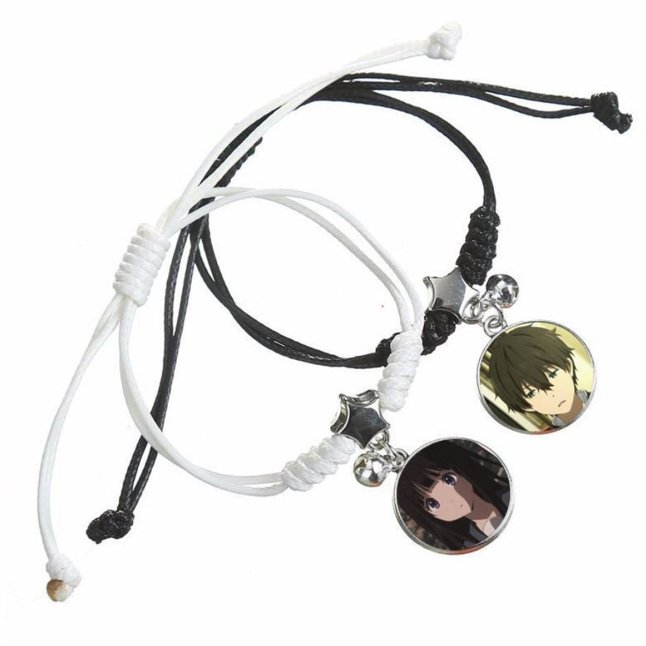 Vòng tay đôi IN HÌNH KEM ĐÁ HYOUKA Oreki Houtarou Chitanda Eru anime chibi xinh xắn quà tặng độc đáo