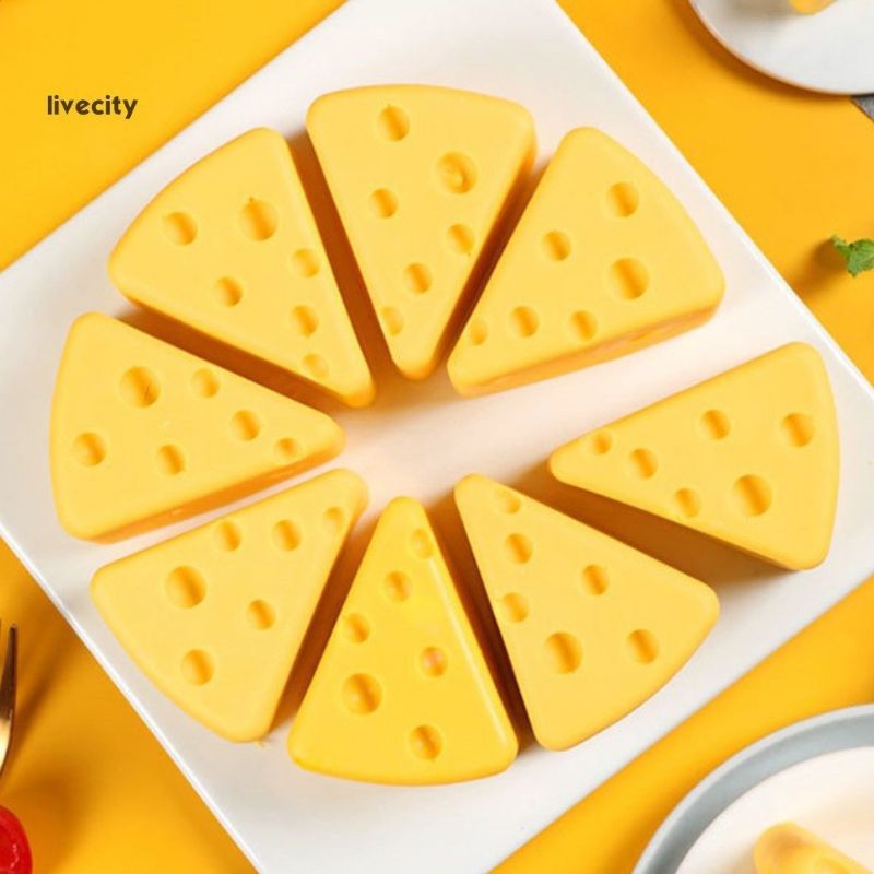 Khuôn Silicon Hình Phô Mai  Làm Thạch, Pudding, Panna Cotta, Bánh Cho Bé Ăn Dặm