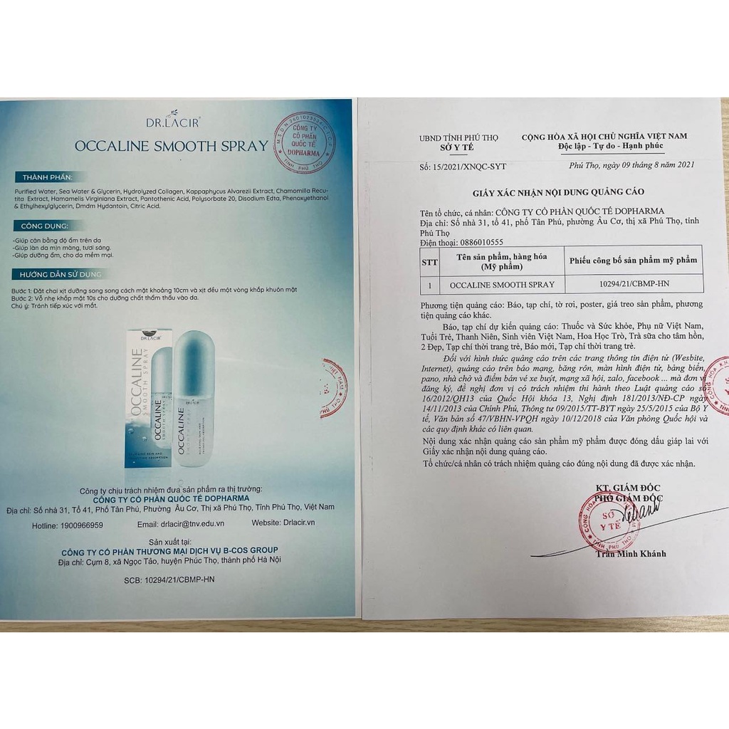 Xịt khoáng dưỡng căng bóng da tế bào gốc Dr.Lacir | BigBuy360 - bigbuy360.vn