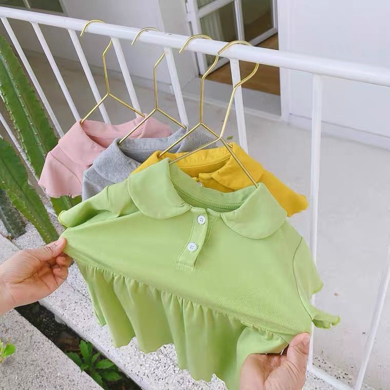 Đầm Cotton Tay Ngắn Màu Sắc Trơn Phong Cách Thời Trang Mùa Hè Hàn Quốc 2022