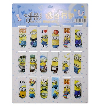 Combo 9 Bookmark Nam Châm Đánh Dấu Sách - Minions (Mẫu Ngẫu Nhiên)