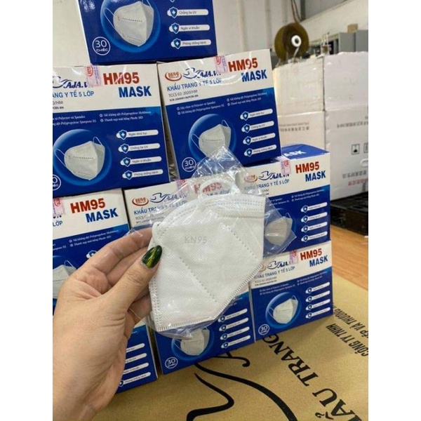 Hộp 30 chiếc khẩu trang N95 5 lớp siêu kín ( có van và ko van)