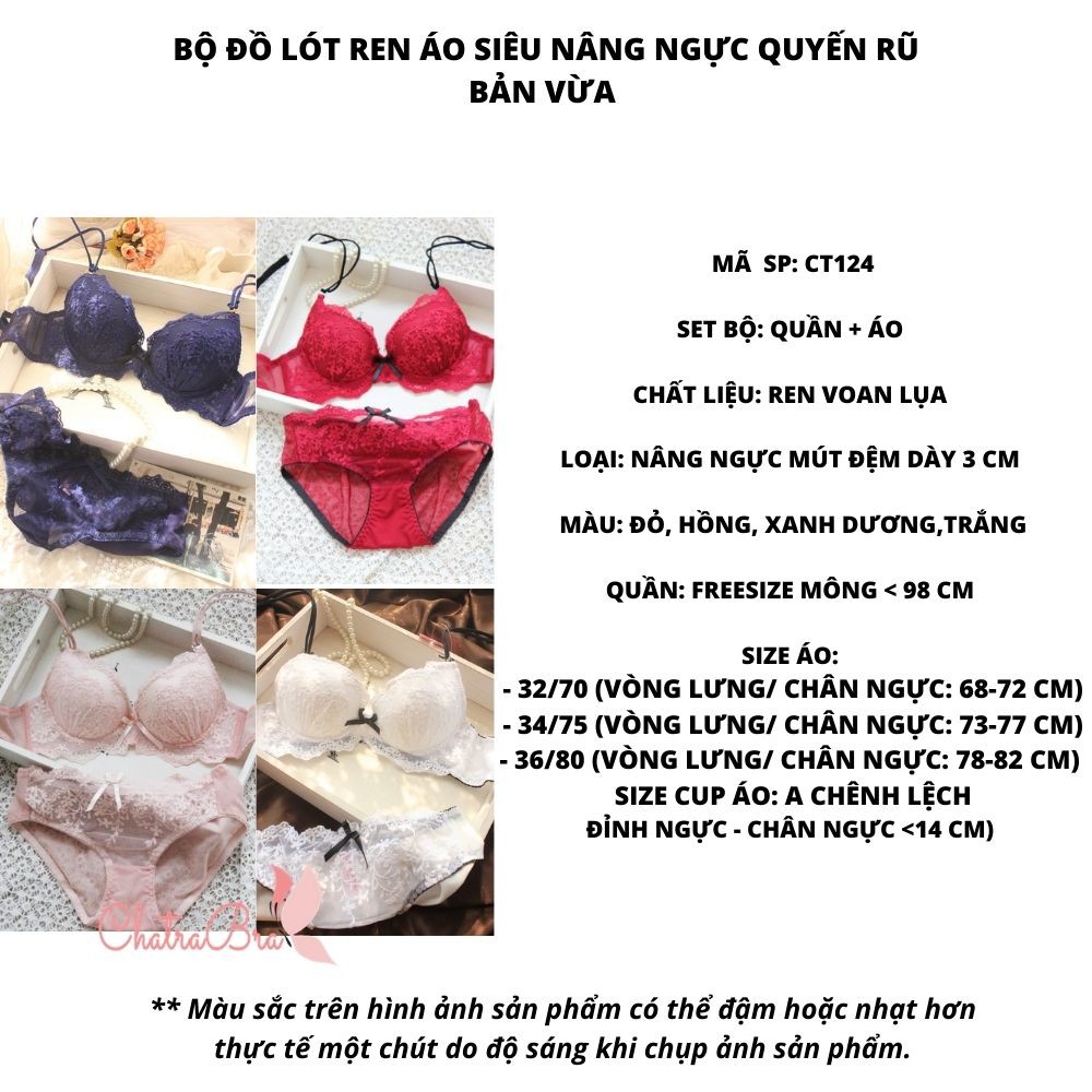 [Freeship 50k] Bộ đồ lót ren áo siêu nâng ngực quyến rũ bảng vừa | BigBuy360 - bigbuy360.vn