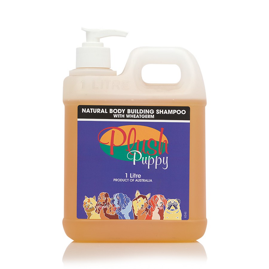 Sữa tắm chó mèo PLUSH PUPPY tinh chất lúa mỳ giúp bông lông - Natural Body Building Shampoo with Wheatgerm