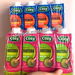 Trà sữa Cozy Moment đào 225ml thùng 24 hộp