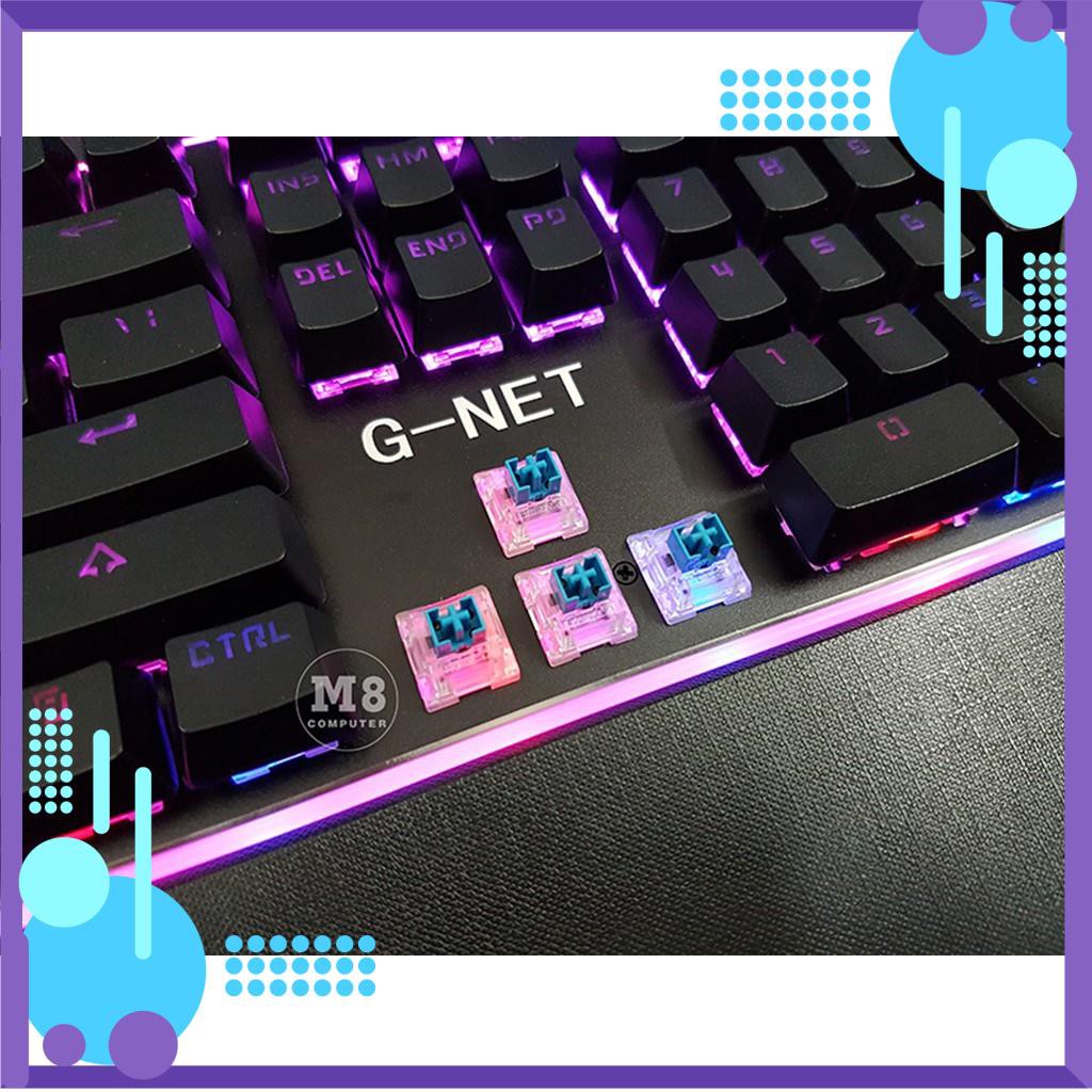 Bàn phím cơ G-Net K88 - Led RGB - Switch quang học - Màu đen - BH 12 tháng