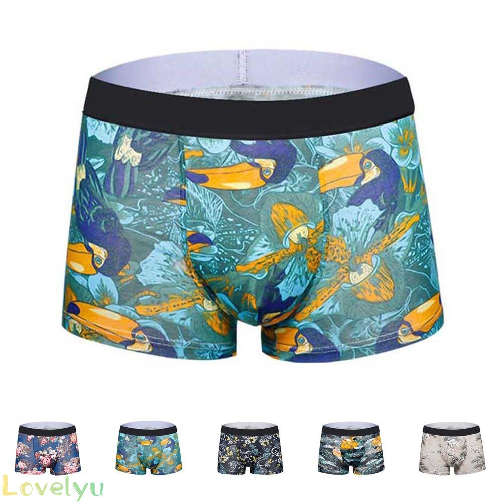 【LOVELYU】LomcMen cotton boxer briefs comfortable and breathable solid color midwaist briefs otlqdh【Good Quality】
