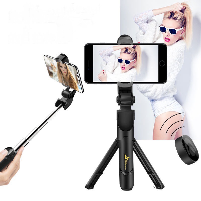 gậy sefie XT09 - XT10 kèm tripod xoay 360 và kèm chân đế | BigBuy360 - bigbuy360.vn