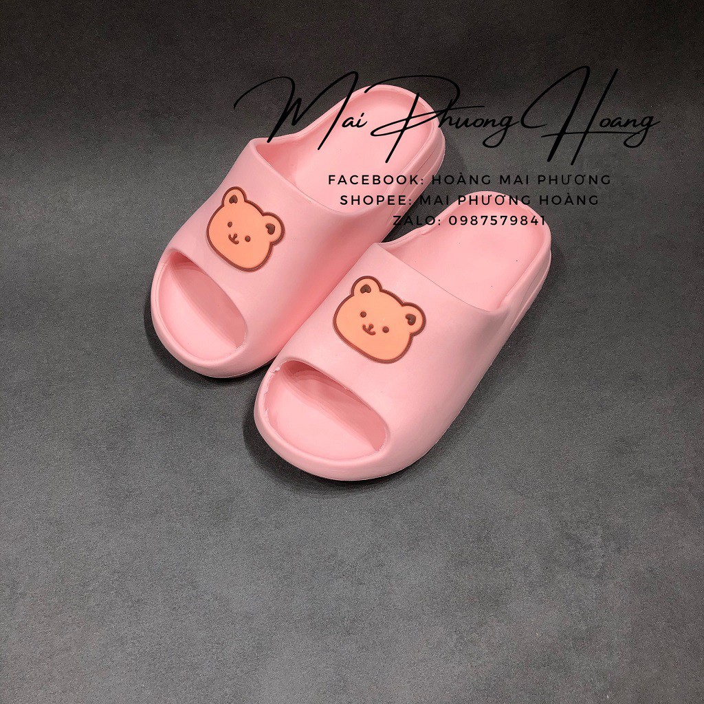 Dép bánh mì Gấu cute siêu nhẹ chống trượt hottrend 2021. M01