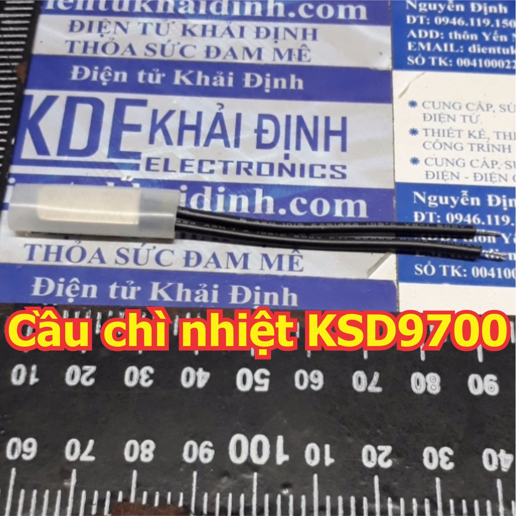 5 cái Cầu Chì Nhiệt bảo vệ động cơ KSD9700 250VAC 5A loại thường đóng, các loại 40~150 độ C kde5374