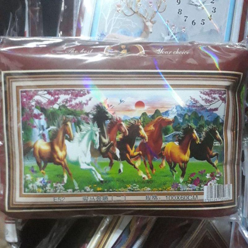 tranh thêu kín mã đáo thành công e52 (100×60)  E51 - 150x65 - tranh chưa thêu