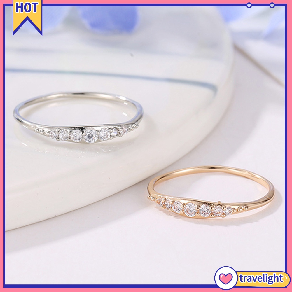 Nhẫn Hợp Kim Đính Đá Zircon K1