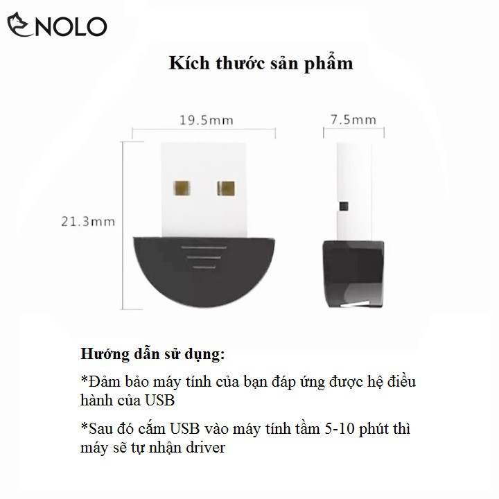 USB Thu Nhận Kết Nối Bluetooth V4.0 Dongle Cho Máy Tính Để Bàn Và Laptop