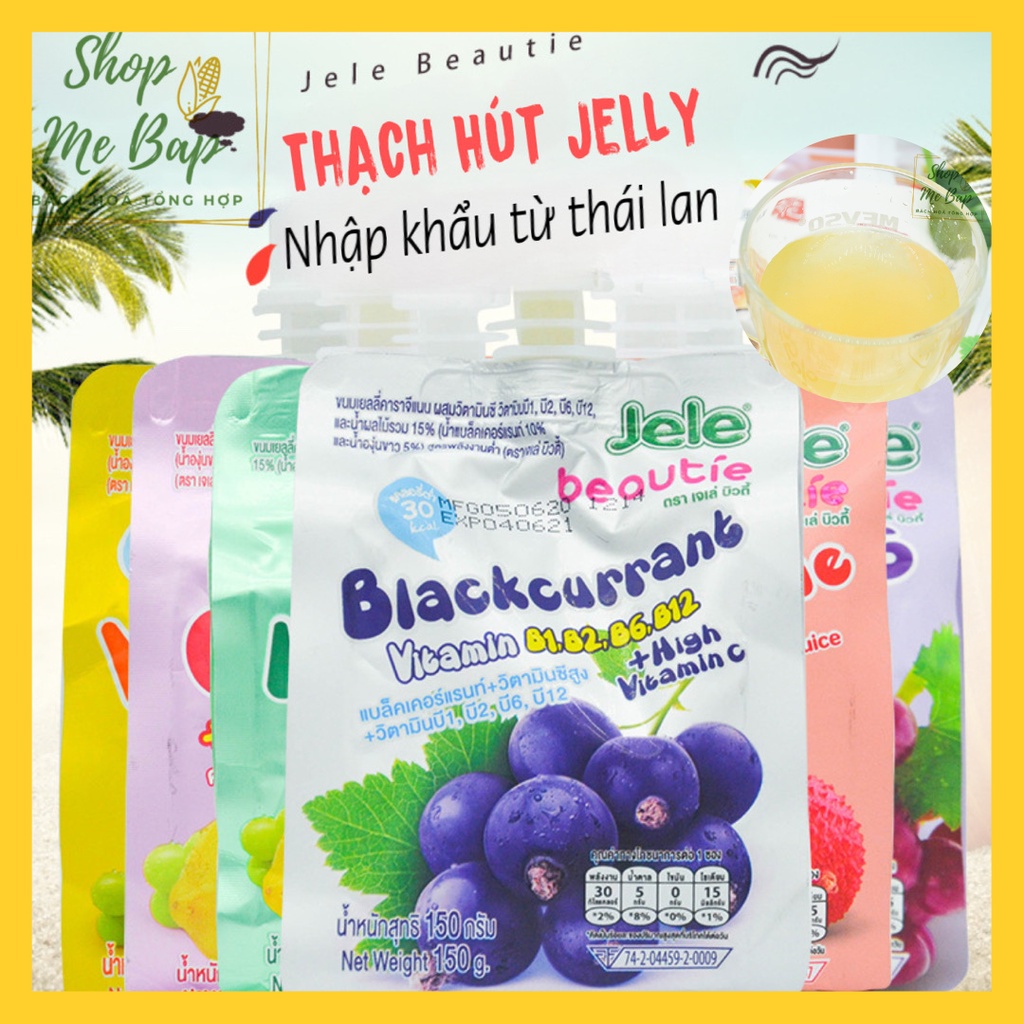 Lốc 3 Túi Nước Trái Cây Thạch Jele Beautie 150g - Shop Mẹ Bắp [HSD 05/2023]