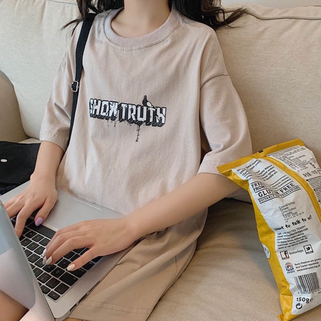 Áo thun nam nữ form rộng IOPJUH65 Nunshopzx, áo phông unisex tay lỡ basic siêu cool