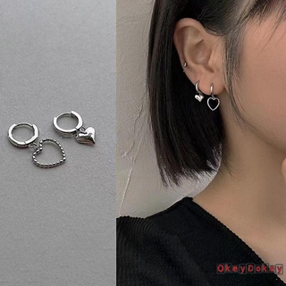 Bông tai dáng dài hình trái tim thời trang sang trọng cá tính cho nữ