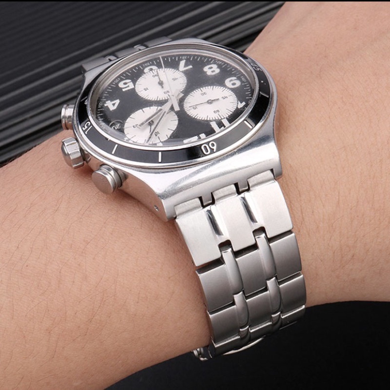 YIFILM Dây Đeo Thay Thế Bằng Thép Không Gỉ 19mm 21mm Cho Đồng Hồ Thông Minh Swatch YVS451 YVS435 YCS443G