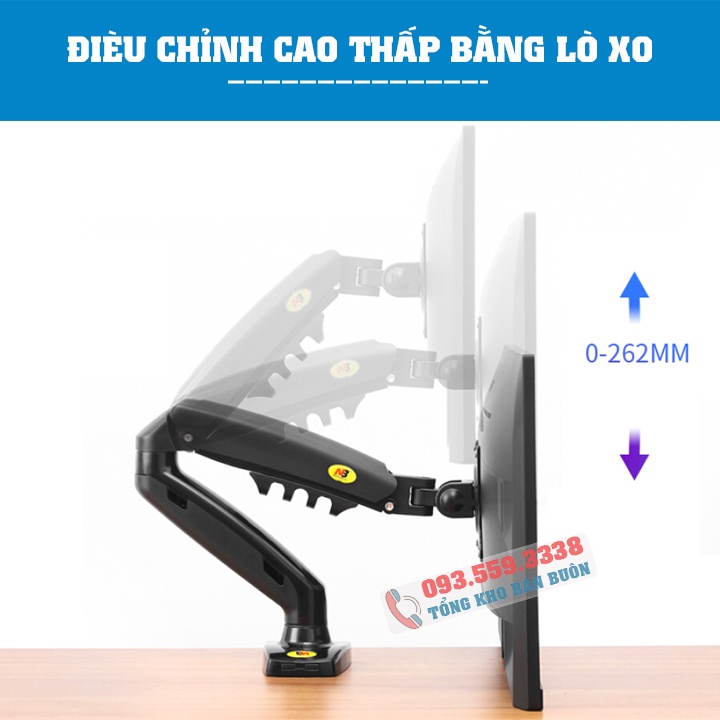 Giá Treo Màn Hình NB - F80 17 - 30 Inch / Tay Treo Màn Hình F80 - ErgoTek EZ1 17 - 32 Inch / Gắn Kẹp Thành Bàn