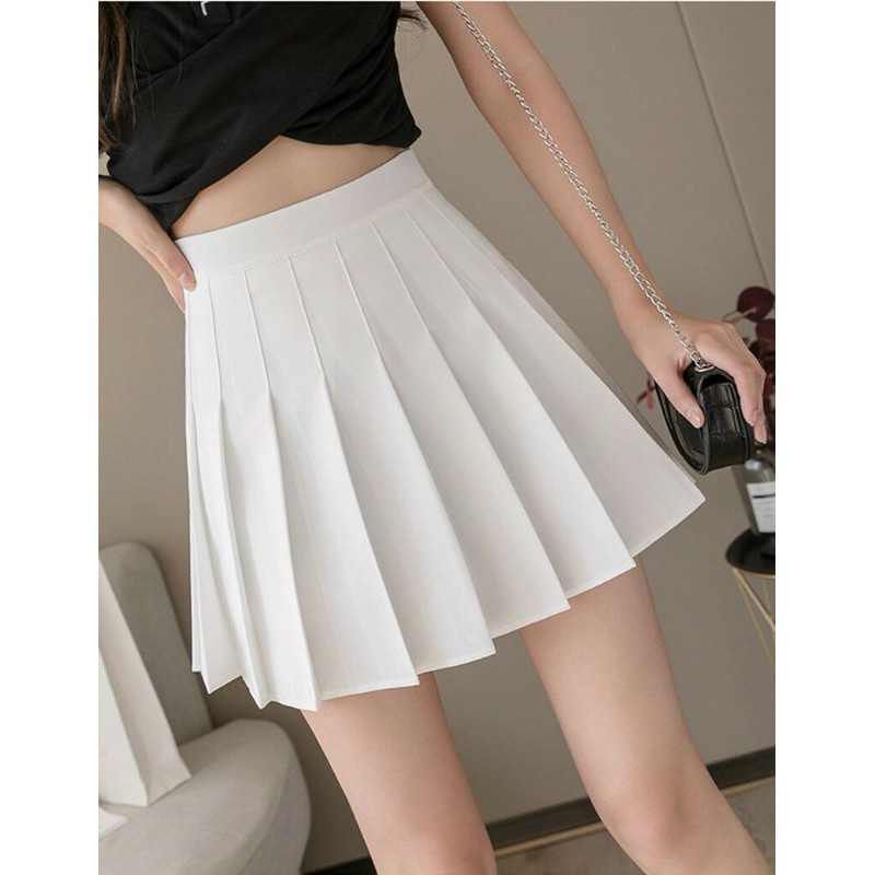 Chân váy tennis xếp ly ngay ngắn VTSN 7 có quần trong, váy mini skirt kiểu nữ xếp li tenis trắng đen học sinh ulzzang | BigBuy360 - bigbuy360.vn