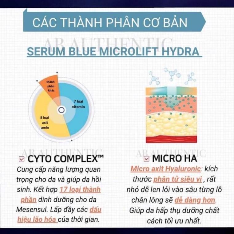 Combo 10 gói tinh chất cấp nước phục hồi da Blue Microlift Hydra CNP RX Serum