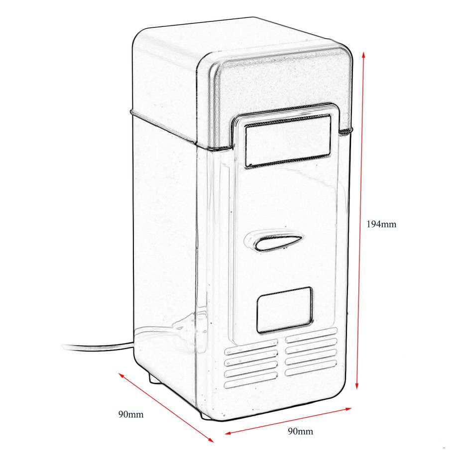 Tủ Lạnh Mini Cắm Sạc Usb Cho Xe Hơi / Tàu Thuyền