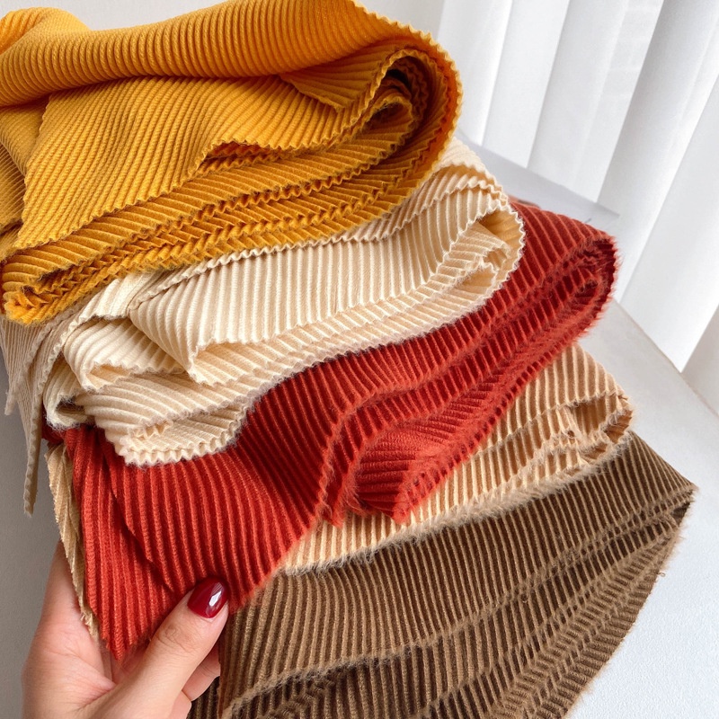 Khăn Choàng Cotton Linen Trơn Màu Cỡ Lớn 200 * 70cm
