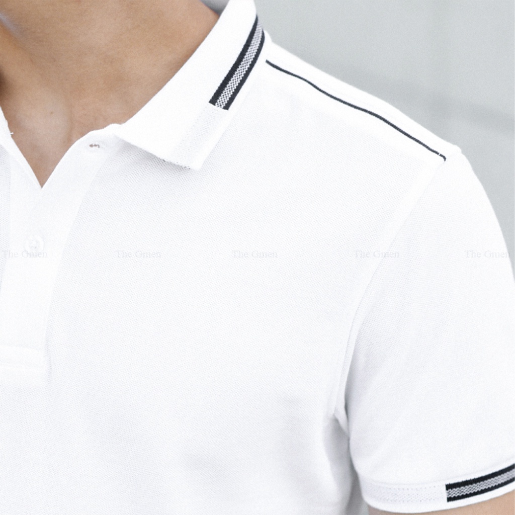 Áo Pattern Polo nam The GMEN thiết kế cổ bẻ có viền, vải cá sấu Cotton bền, chuẩn form