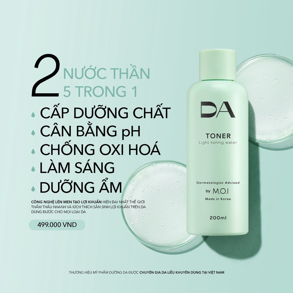 [CHÍNH HÃNG] Nước thần 5 trong 1 - Toner DA BY M.O.I 200ml làm sáng, cấp ẩm sâu phù hợp mọi loại da