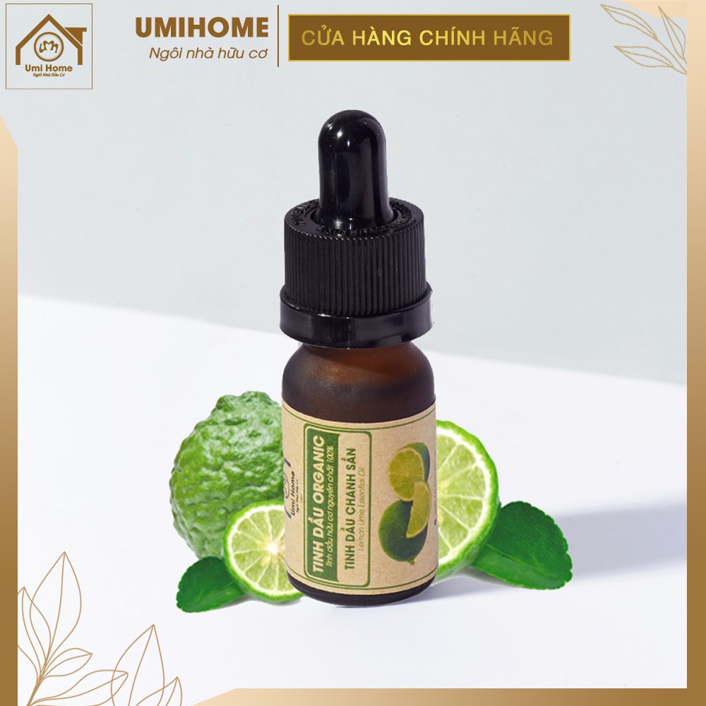 Tinh dầu thơm phòng Chanh Sần Lime hữu cơ UMIHOME nguyên chất - Giảm căng thẳng, ngừa cảm lạnh, cúm, ho, viêm xoang