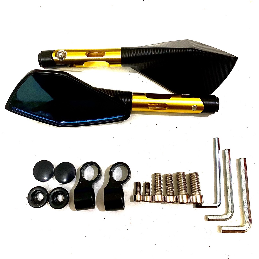 Gương 5 Cạnh Rizoma Nhôm CNC Gắn Cho Mọi Dòng Xe