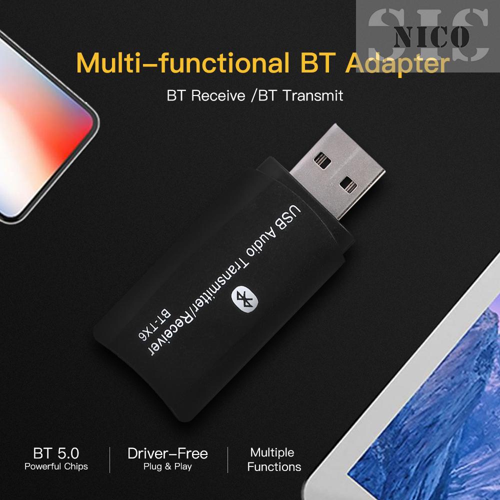 Bộ Thu Phát Âm Thanh Bt-Tx6 2 Trong 1 Bt 5.0 Mini Không Dây Giắc Cắm Aux Rca Usb 3.5mm Cho Tv Pc Xe Hơi | BigBuy360 - bigbuy360.vn